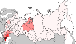 Distribution of Chechens, 2010