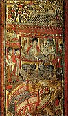 Scene in a Chinese pavillion, Tomb of An Jia, 579 CE.