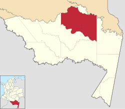 Location of the municipality and town of Mirití-Paraná in the Amazonas Department of Colombia