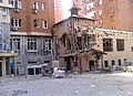 A damaged building in Donetsk, August 7, 2014