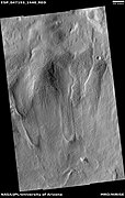 Wide view of tongue-shaped flows, as seen by HiRISE under the HiWish program