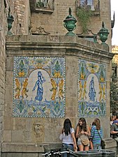 Azulejos made in 1918 in Font de Santa Anna, Barcelona