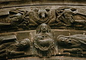 Depiction of the Trinity over the main entrance