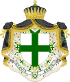 Coat of arms of the Order of Saint Lazarus featuring an Eastern crown