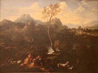 Jan Frans van Bloemen, Landscape with Goatherds.