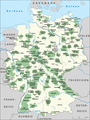 Karte der Naturparks in Deutschland, sowie 98 Einzelkarten