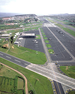 The northern portion of Lajes Airfield