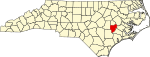 State map highlighting Lenoir County