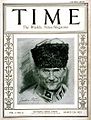 Image 49Atatürk on the cover of the Time magazine, Vol. I No. 4, March 24, 1923. Title: "Mustapha Kemal Pasha" (from History of Turkey)