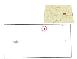 Location of Grace City, North Dakota