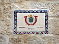 Maronite convent in Old Jerusalem: French, Latin, Arabic, Hebrew