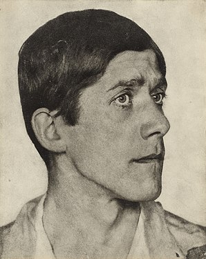 Portrait of Oskar Kokoschka by Hugo Erfurth from 1919.