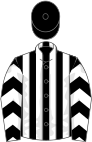 Black and white stripes, chevrons on sleeves