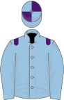 Light Blue, Purple epaulets, quartered cap