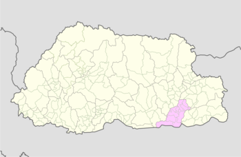 Location of Chimoong Gewog