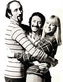 Stookey (left) in the trio Peter, Paul and Mary