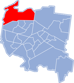 Location of Zawady within Białystok