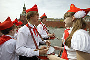 Communist Party of the Russian Federation Young Pioneers at the Red Square in Moscow, 2010