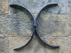 Anchor plate on a church in North Rhine-Westphalia
