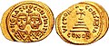 Solidus of Heraclius and his father (608 AD)