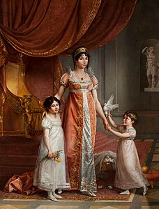 Julie Bonaparte with her daughters Zénaïde and Charlotte