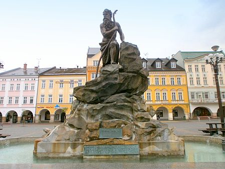 The 3-metre high Krakonoš Fountain in Trutnov