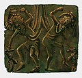 Image 54A illustration of the Upper Bluff Lake Dancing Figures repoussé copper plate, an artifact of the Mississippian culture found at the Saddle Site in Union County, Illinois. Image credit: H. Rowe (from Portal:Illinois/Selected picture)