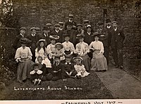 Members of Layerthorpe Adult school pictured at Easingwold in 1907