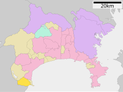 Location of Yugawara in Kanagawa Prefecture