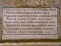 13th century plaque inside the cathedral