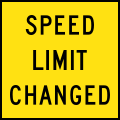 (T1-SA109) Speed Limit Changed (used in South Australia)