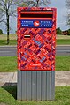 Post box in Markham, Ontario, Canada, decorated with postal codes