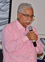 Kambara during a talk about "Kannada in Technology" in Bangalore, 2013