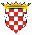 Wappen des Königreichs Kroatien (Wappenbuch von Fojnica, 17. Jhd.)