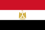 Flag of Egypt (charged horizontal tricolour triband)