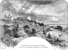 Georgetown University campus in 1858