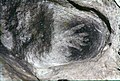A painting of a hand in the Cave of Aurignac, France