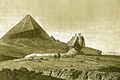 Die Sphinx vor der Cheopspyramide, nach Denon