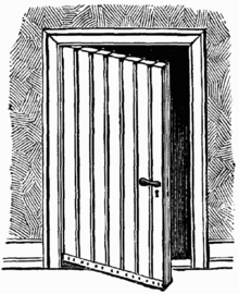 A drawing of a door from the [[Lexikon der gesamten Technik]].