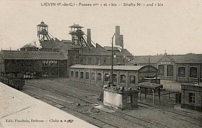 Fosse #1 - 1 bis - 1 ter of Liévin colliery, ca. 1910.