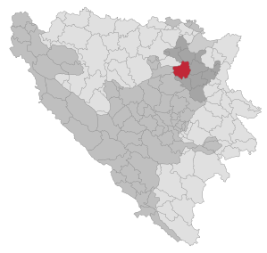 Lage der Gemeinde Lukavac (Nevesinje) in Bosnien und Herzegowina (anklickbare Karte)