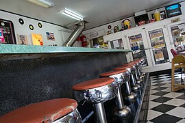 A 1950s lunch counter