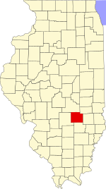 Effingham County's location in Illinois