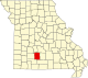 A state map highlighting Webster County in the southwestern part of the state.
