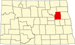 State map highlighting Nelson County