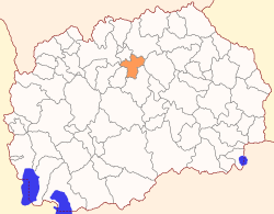 Location of Petrovec Municipality