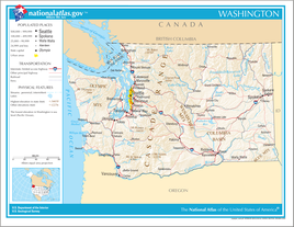 Karte von Washington (Bundesstaat)