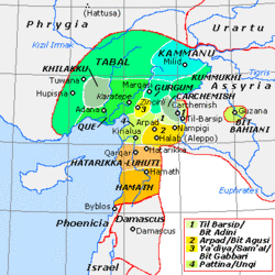 Pattin(a)/Unqi and its capital Kinalua among the Neo-Hittite states