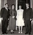 Image 70Norodom Sihanouk and his wife with Nicolae Ceauşescu and his wife Elena Ceauşescu, 1974 (from History of Cambodia)