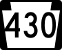 Pennsylvania Route 430 marker